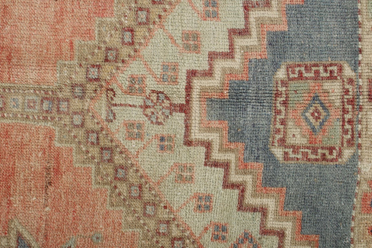 4x6 Pink and Green Turkish Tribal Rug