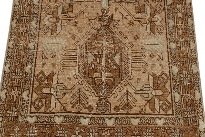 3x12 Beige and Brown Persian Runner
