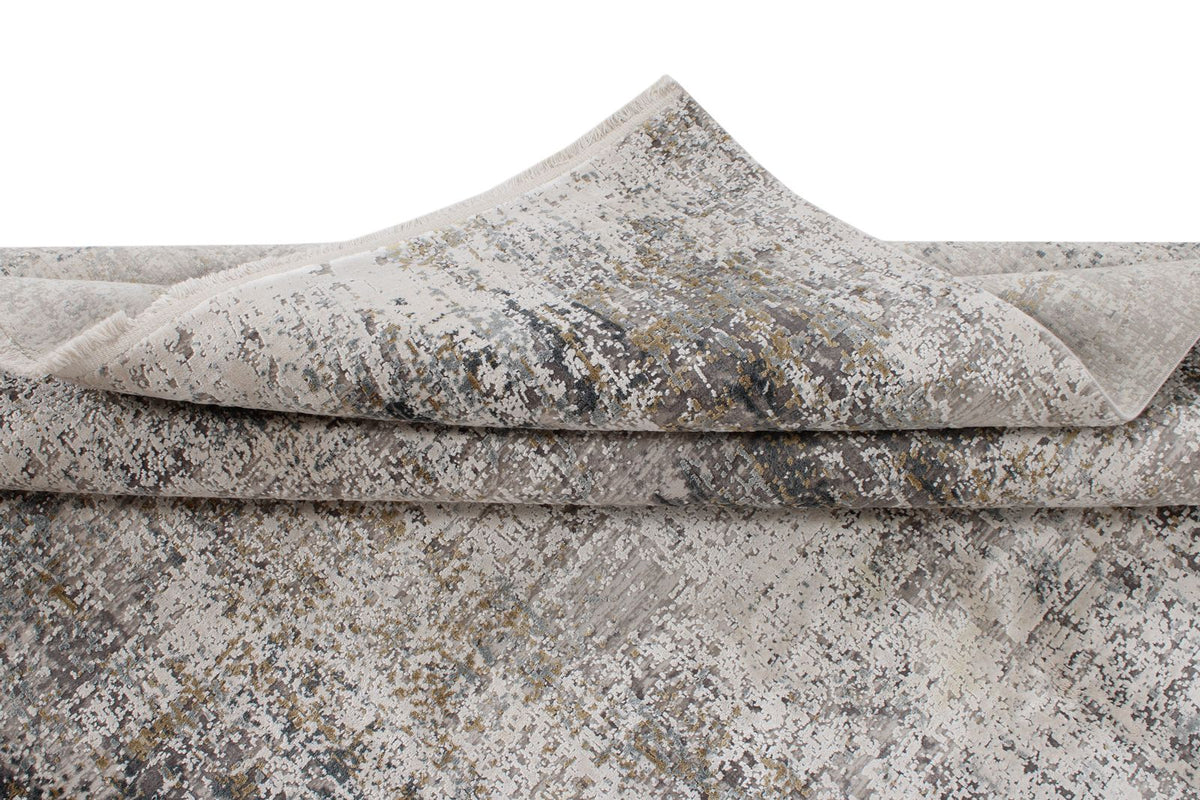 5x8 Gray and Gold Turkish Antep Rug