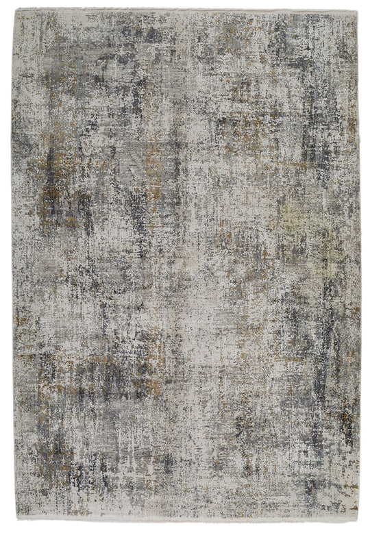 5x8 Gray and Gold Turkish Antep Rug