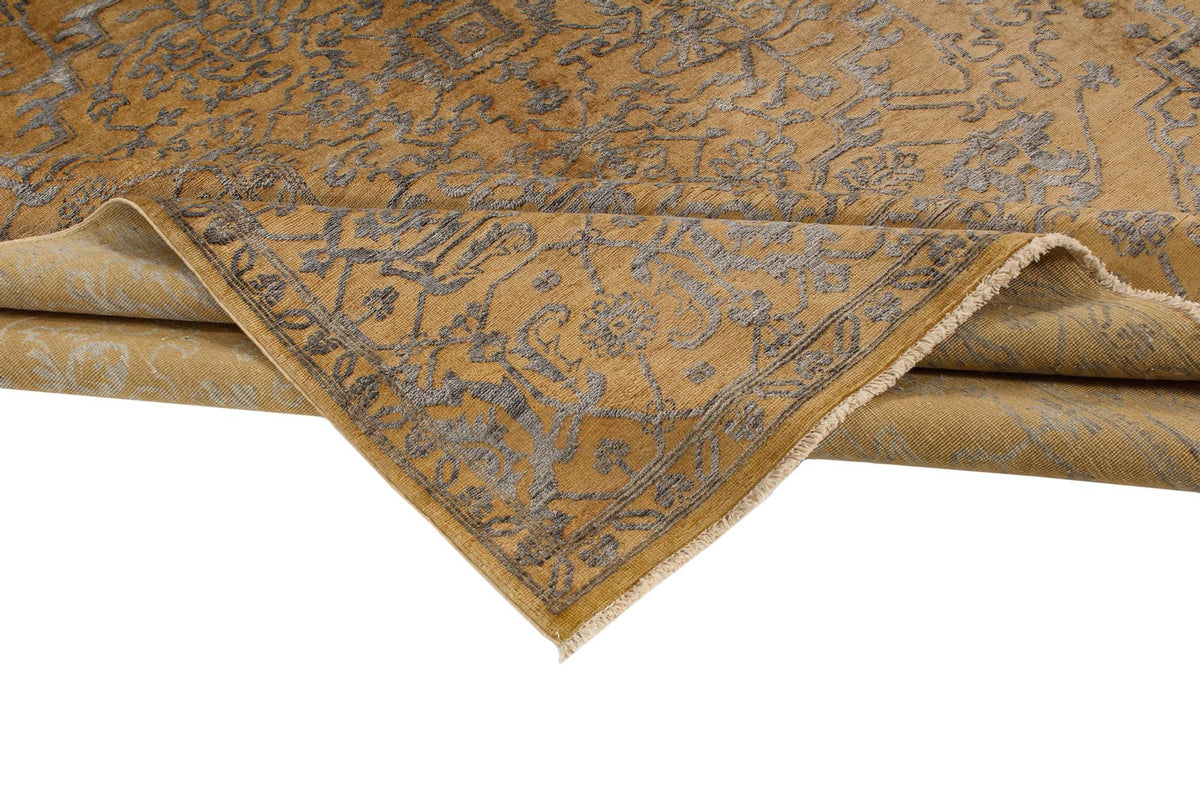 8x10 Gold and Gray Modern Contemporary Rug