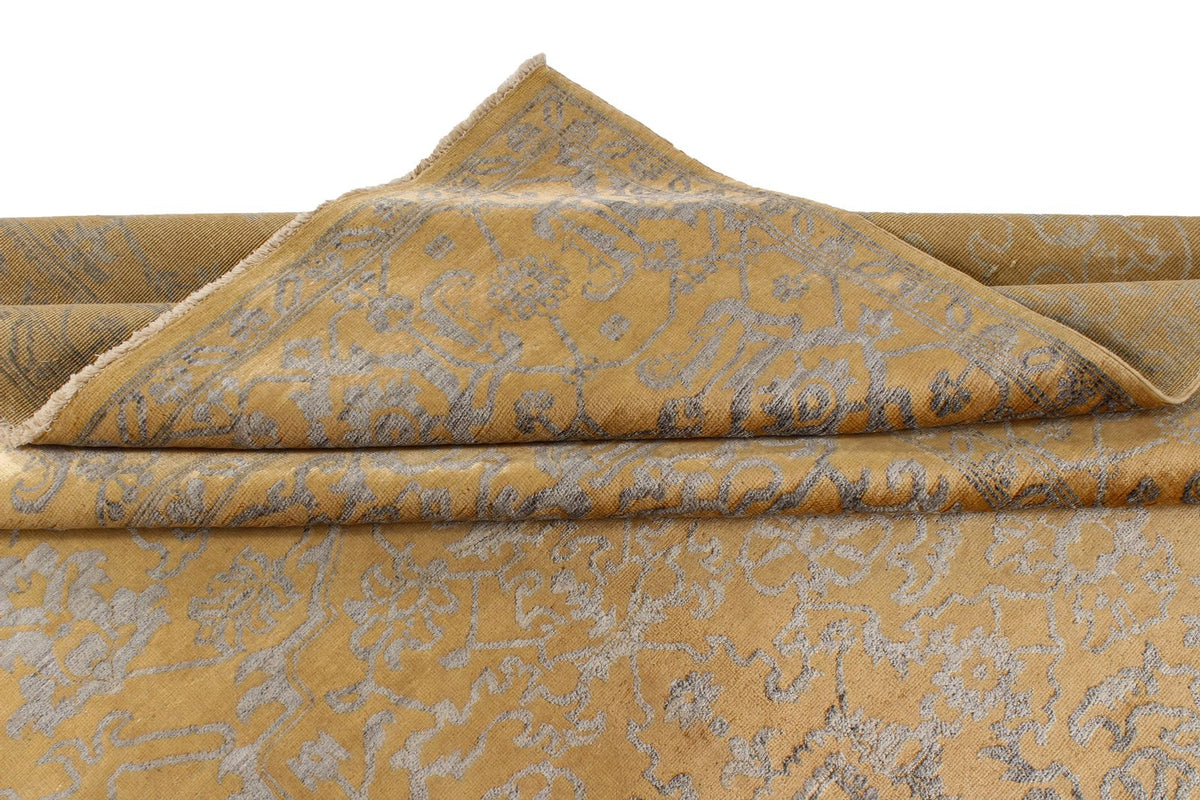 8x10 Gold and Gray Modern Contemporary Rug