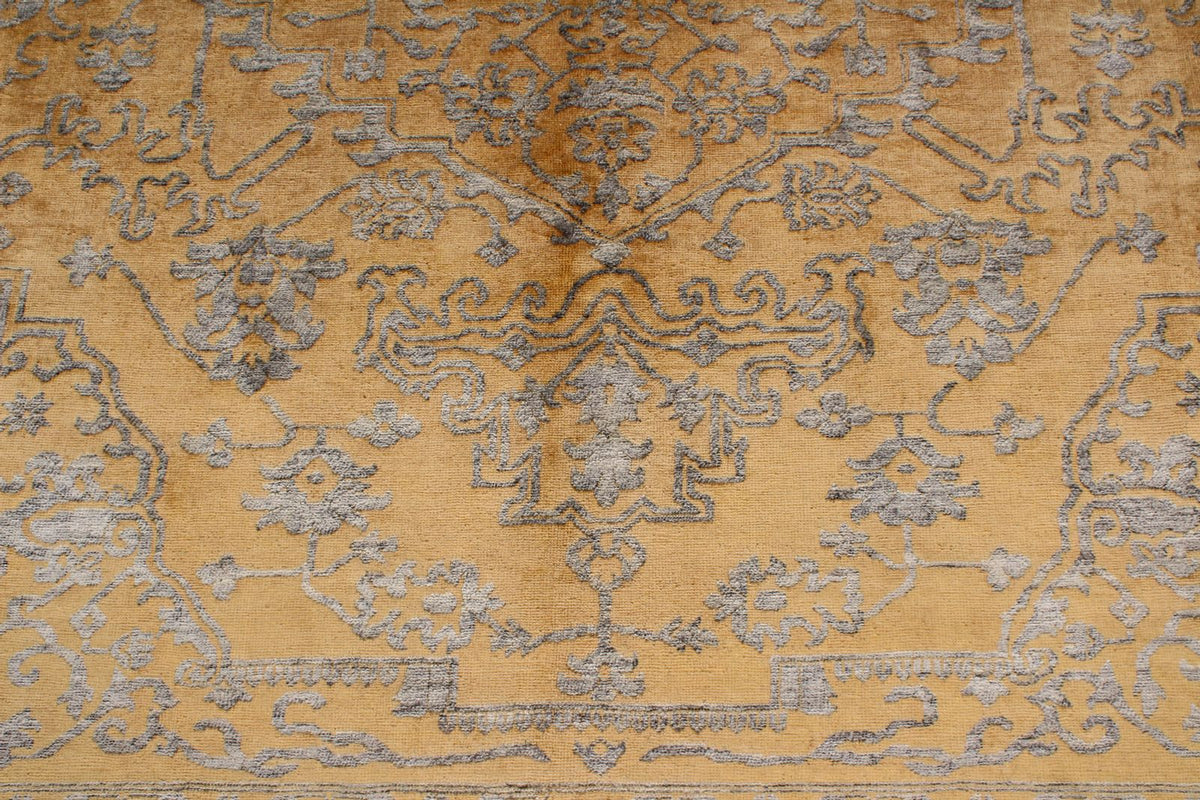 8x10 Gold and Gray Modern Contemporary Rug