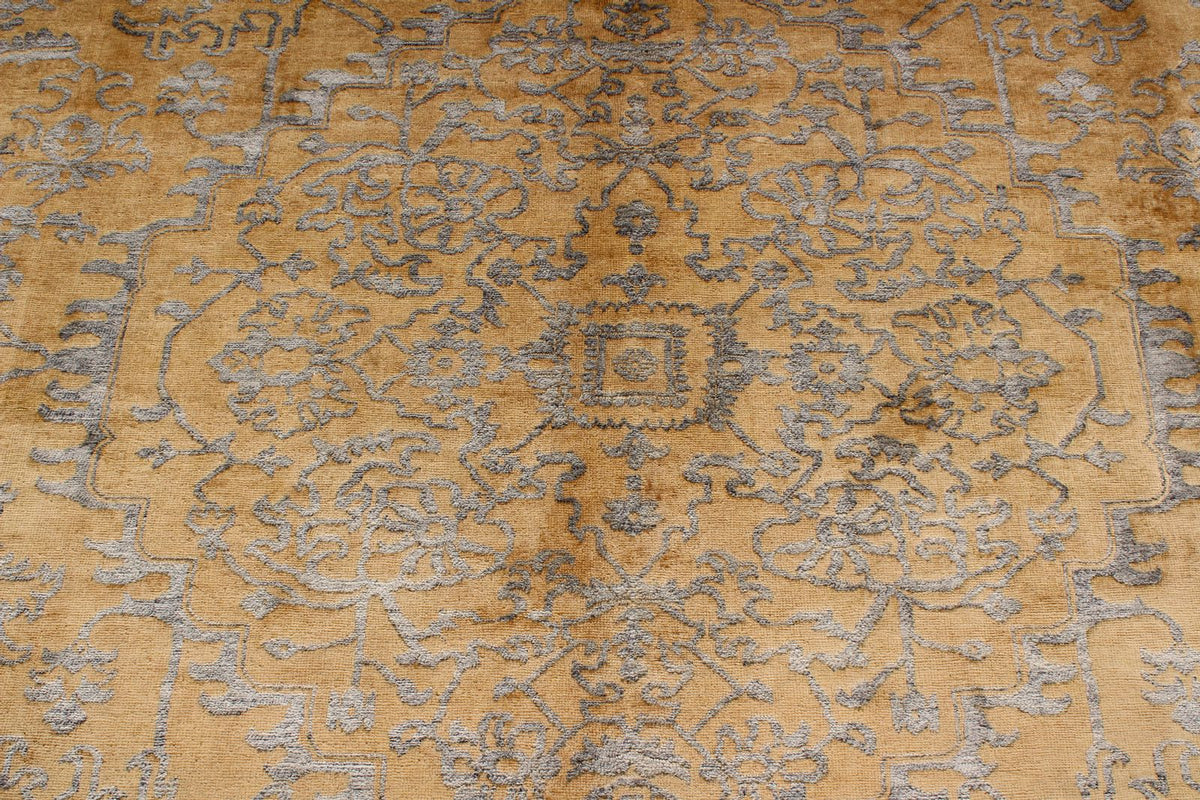 8x10 Gold and Gray Modern Contemporary Rug