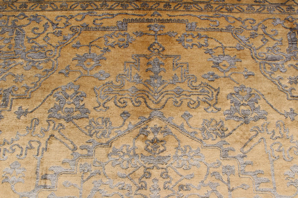 8x10 Gold and Gray Modern Contemporary Rug