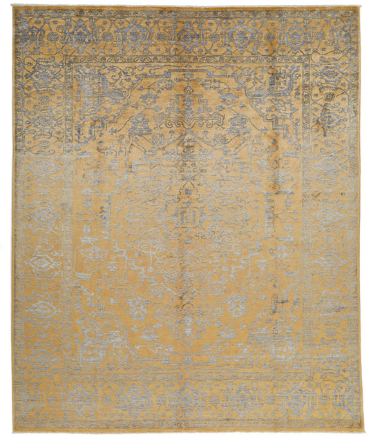 8x10 Gold and Gray Modern Contemporary Rug