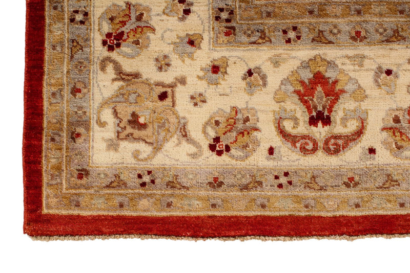 8x10 Red and Beige Turkish Oushak Rug