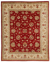 8x10 Red and Beige Turkish Oushak Rug