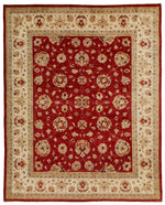 8x10 Red and Beige Turkish Oushak Rug