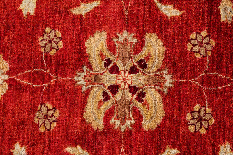 8x10 Red and Beige Turkish Oushak Rug