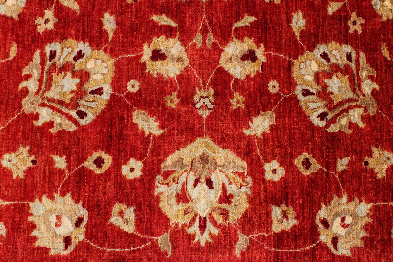 8x10 Red and Beige Turkish Oushak Rug