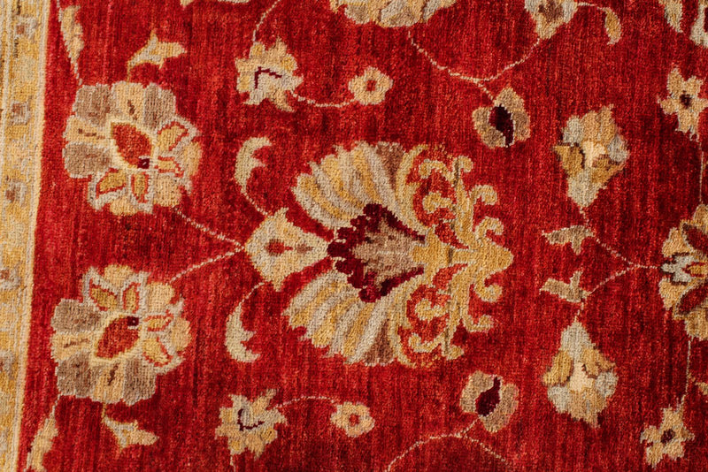 8x10 Red and Beige Turkish Oushak Rug