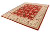 8x10 Red and Beige Turkish Oushak Rug