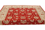 8x10 Red and Beige Turkish Oushak Rug