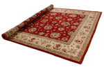 8x10 Red and Beige Turkish Oushak Rug