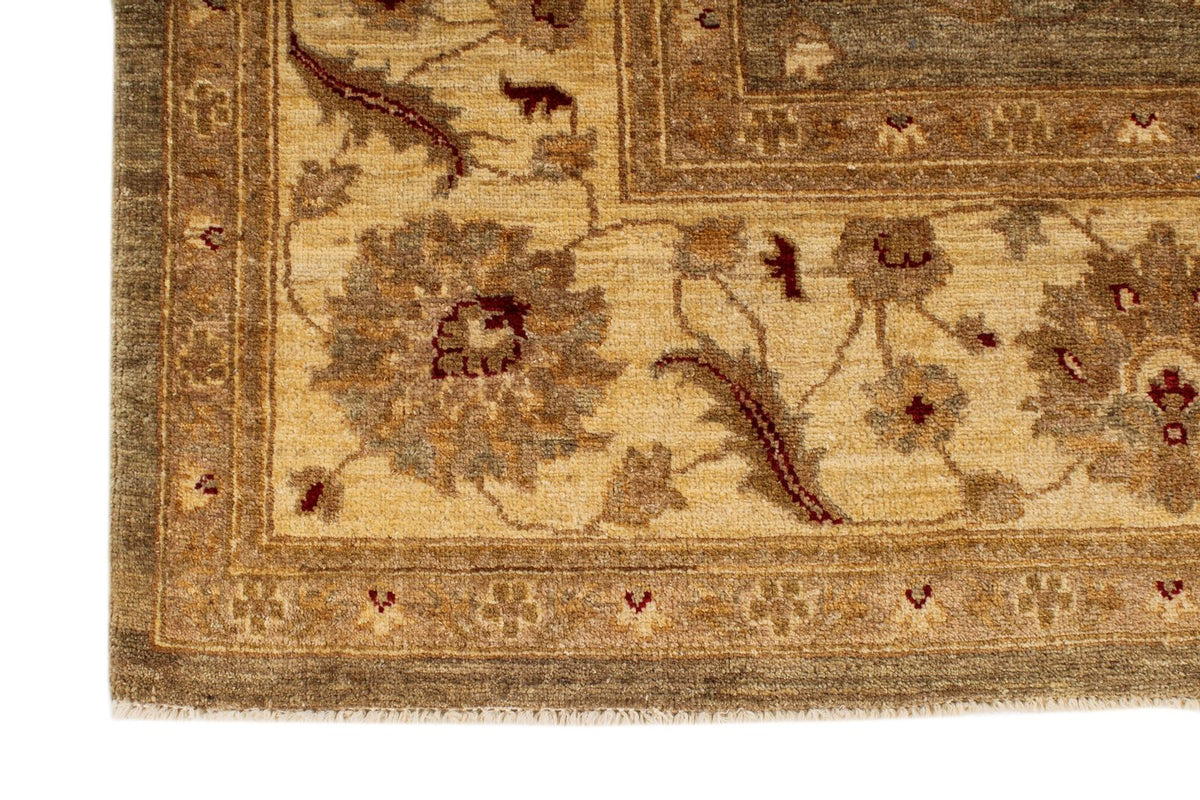 8x10 Green and Beige Turkish Oushak Rug