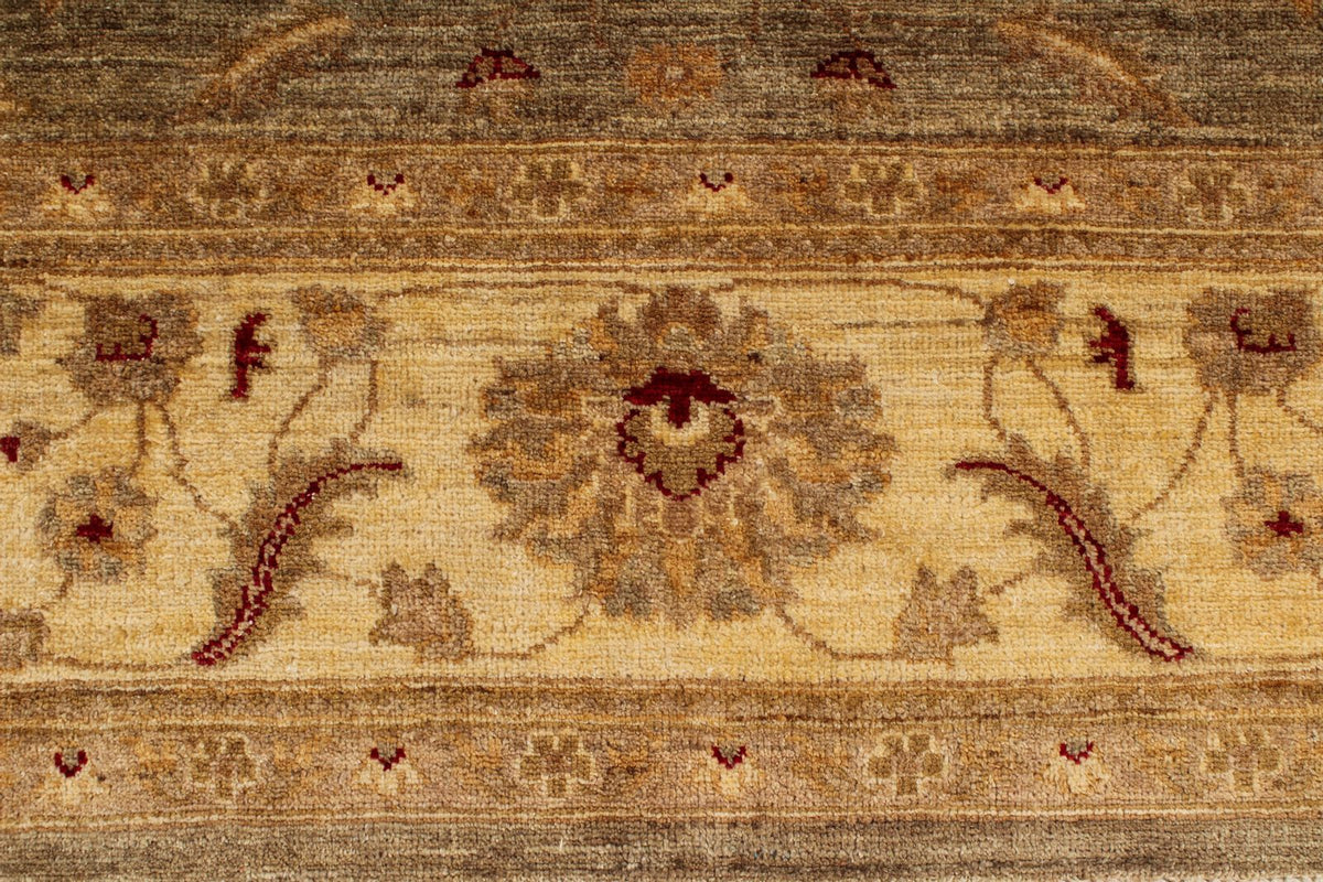 8x10 Green and Beige Turkish Oushak Rug