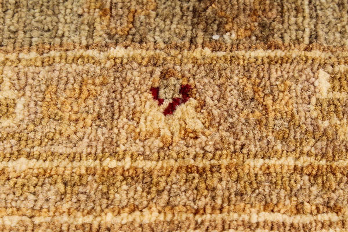 8x10 Green and Beige Turkish Oushak Rug