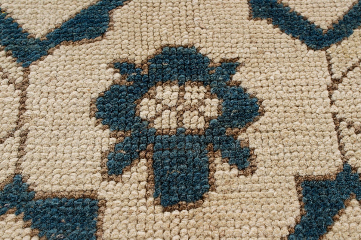 9x11 Navy and Pink Turkish Tribal Rug