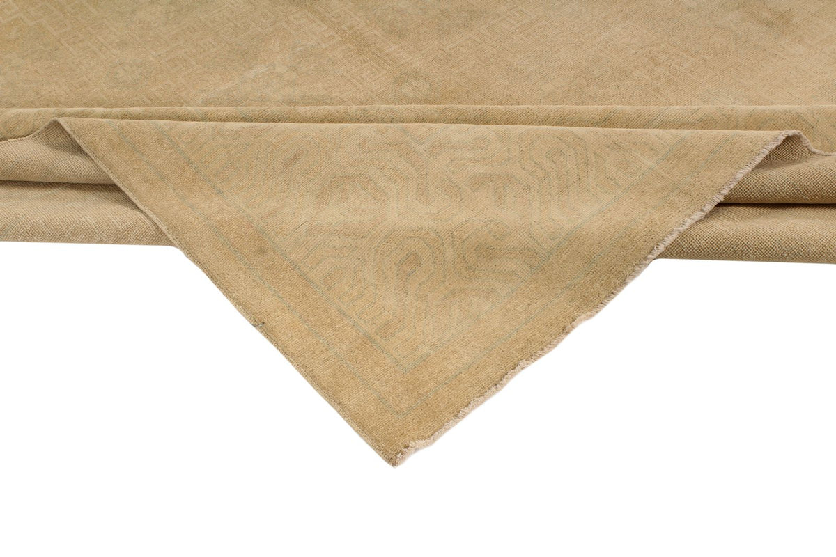 Vintage Handmade 8x10 Beige Anatolian Turkish Tribal Distressed Area Rug