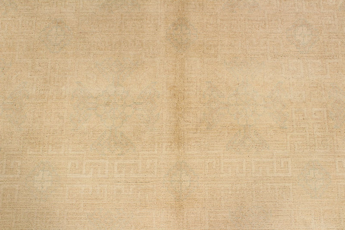 Vintage Handmade 8x10 Beige Anatolian Turkish Tribal Distressed Area Rug