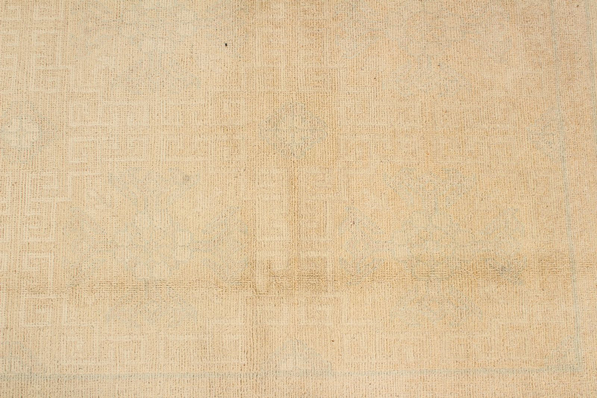 Vintage Handmade 8x10 Beige Anatolian Turkish Tribal Distressed Area Rug