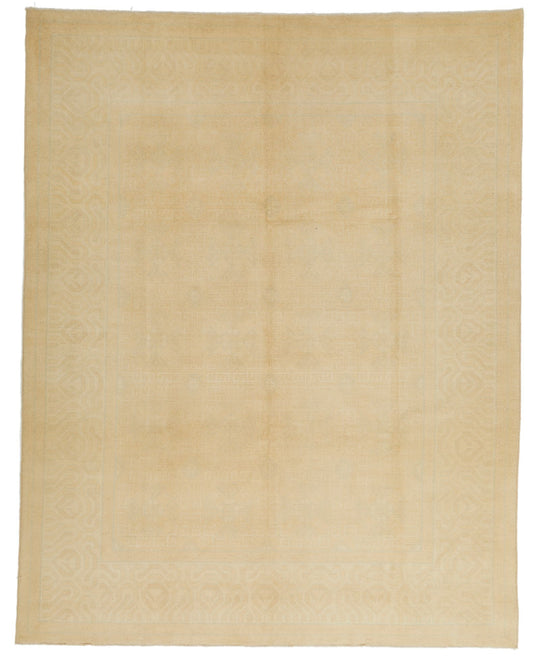 Vintage Handmade 8x10 Beige Anatolian Turkish Tribal Distressed Area Rug