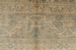 10x14 Ivory and Green Turkish Traditional Rug