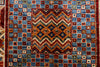 6x8 Beige and Blue Turkish Tribal Rug