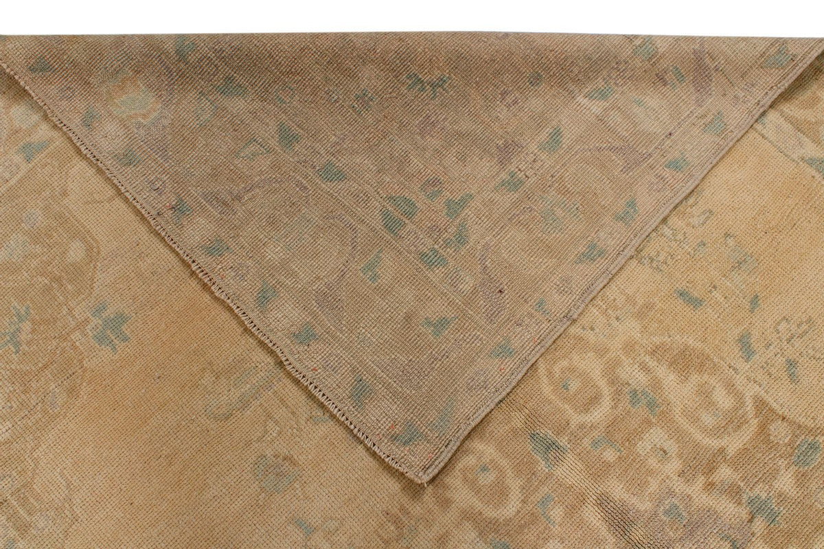 5x8 Green and Brown Turkish Tribal Rug