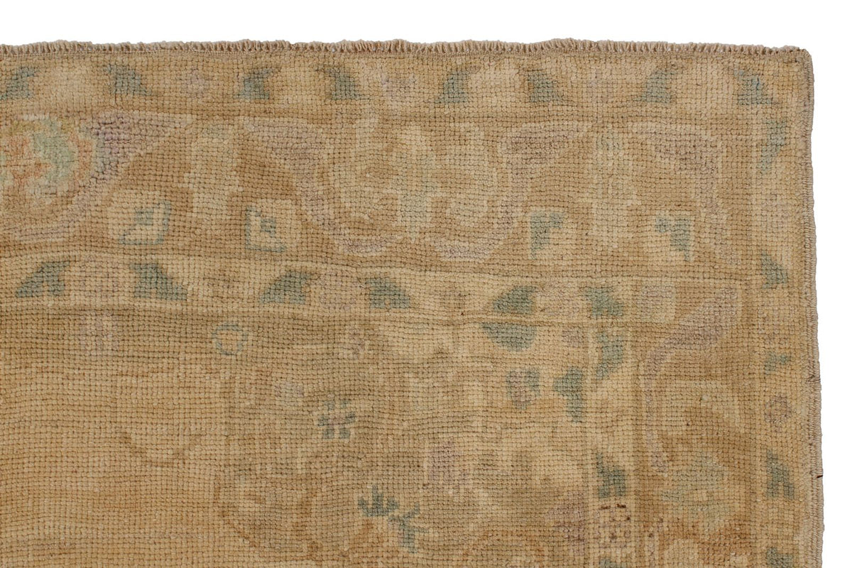 5x8 Green and Brown Turkish Tribal Rug