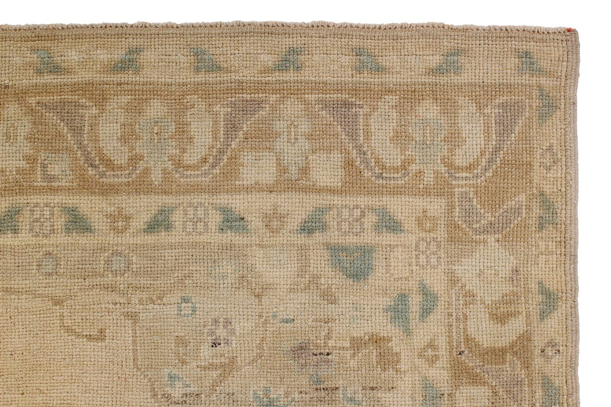 5x8 Green and Brown Turkish Tribal Rug