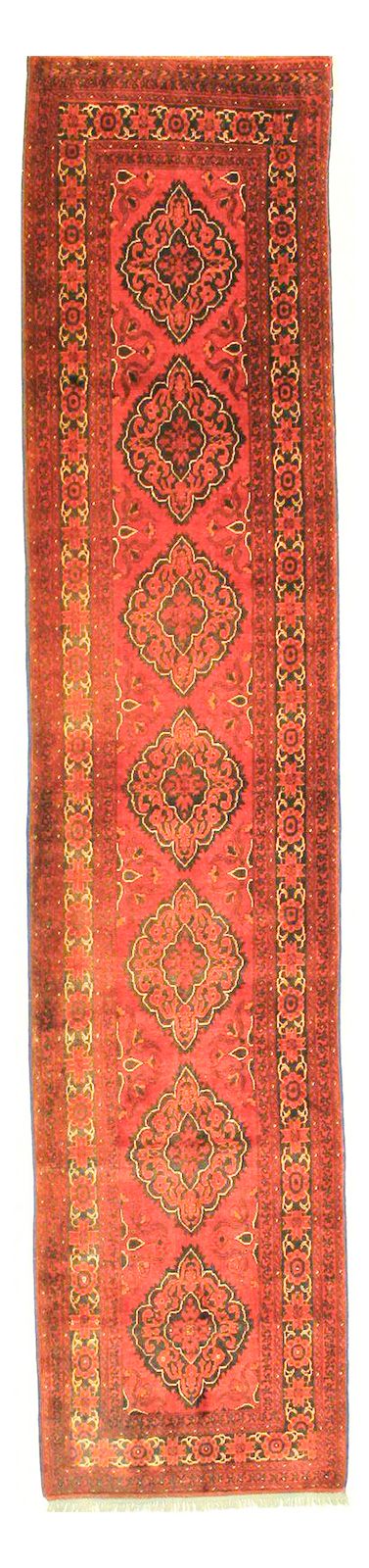 3x13 Red and Black Turkish Tribal Runner