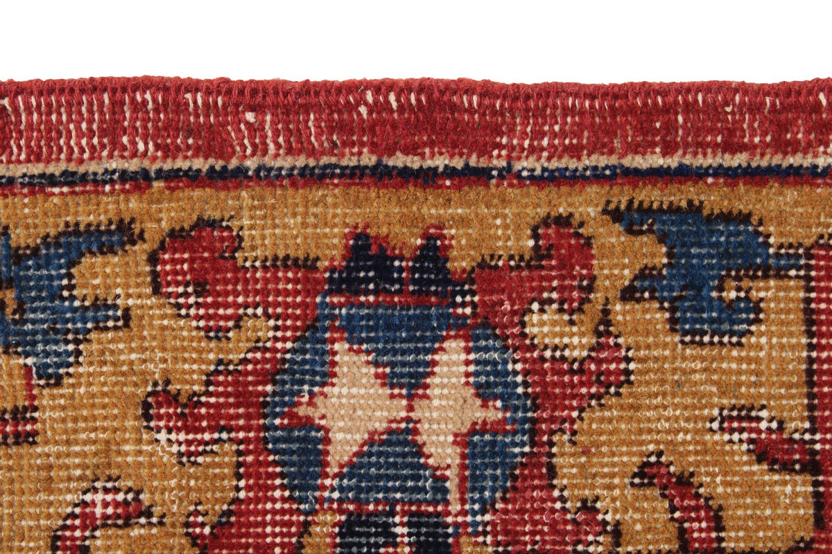 8x12 Red and Ivory Turkish Tribal Rug