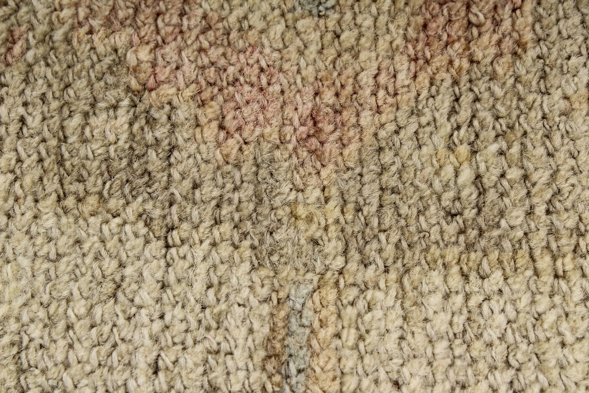 3x5 Ivory and Light Blue Turkish Oushak Rug
