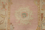 3x7 Pink and Ivory Turkish Oushak Runner