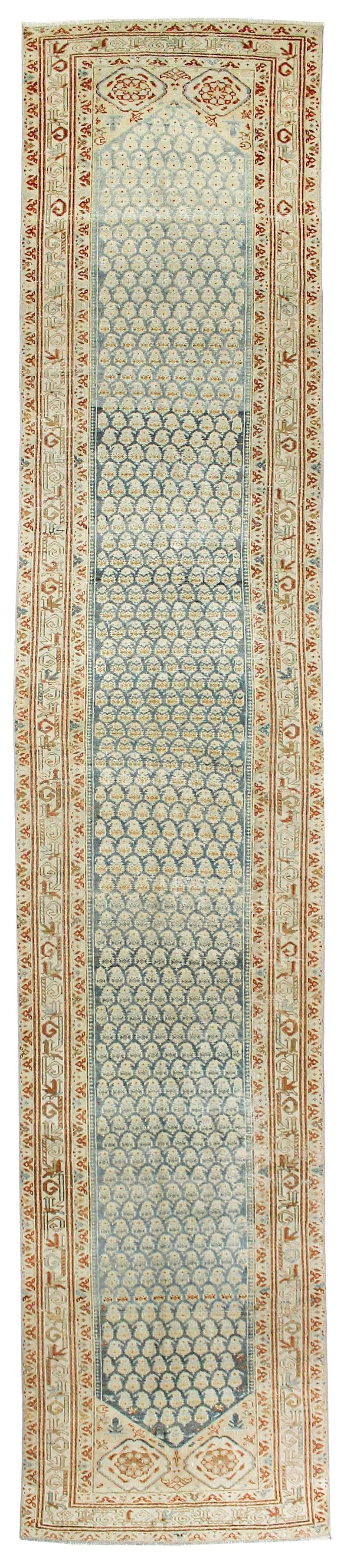 3x15 Blue and Red Persian Runner