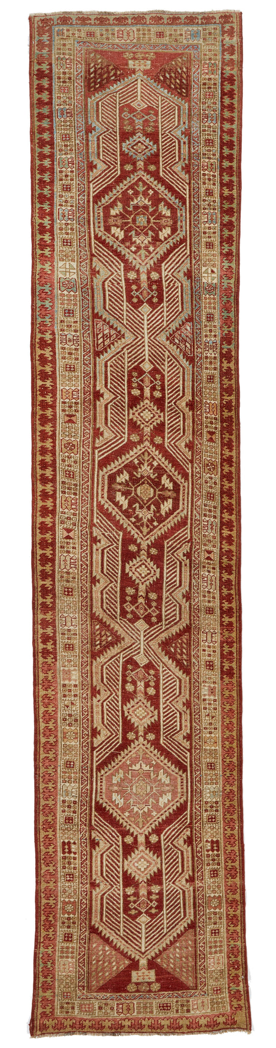3x14 Red and Ivory Persian Runner