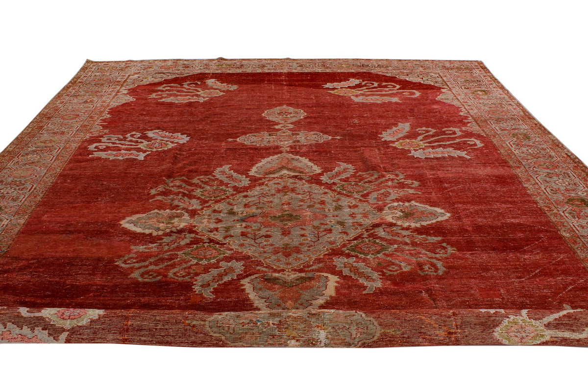 10x16 Red and Green Persian Rug