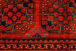 9x12 Red and Navy Turkish Tribal Rug