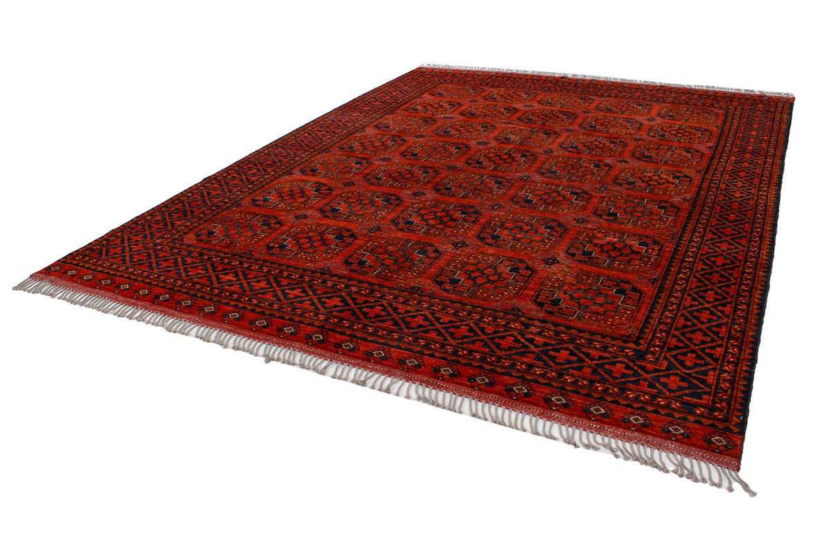 9x12 Red and Navy Turkish Tribal Rug