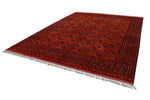 9x12 Red and Navy Turkish Tribal Rug