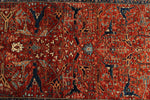 3x12 Rust and Blue Persian Rug