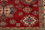 8x9 Red and Ivory Kazak Tribal Rug