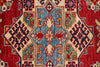 8x9 Red and Ivory Kazak Tribal Rug