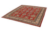 8x9 Red and Ivory Kazak Tribal Rug