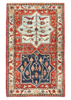 3x5 Red and Blue Anatolian Traditional Rug