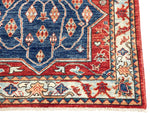 3x5 Red and Blue Anatolian Traditional Rug