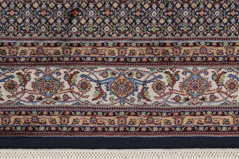 3x5 Navy and Ivory Turkish Antep Rug