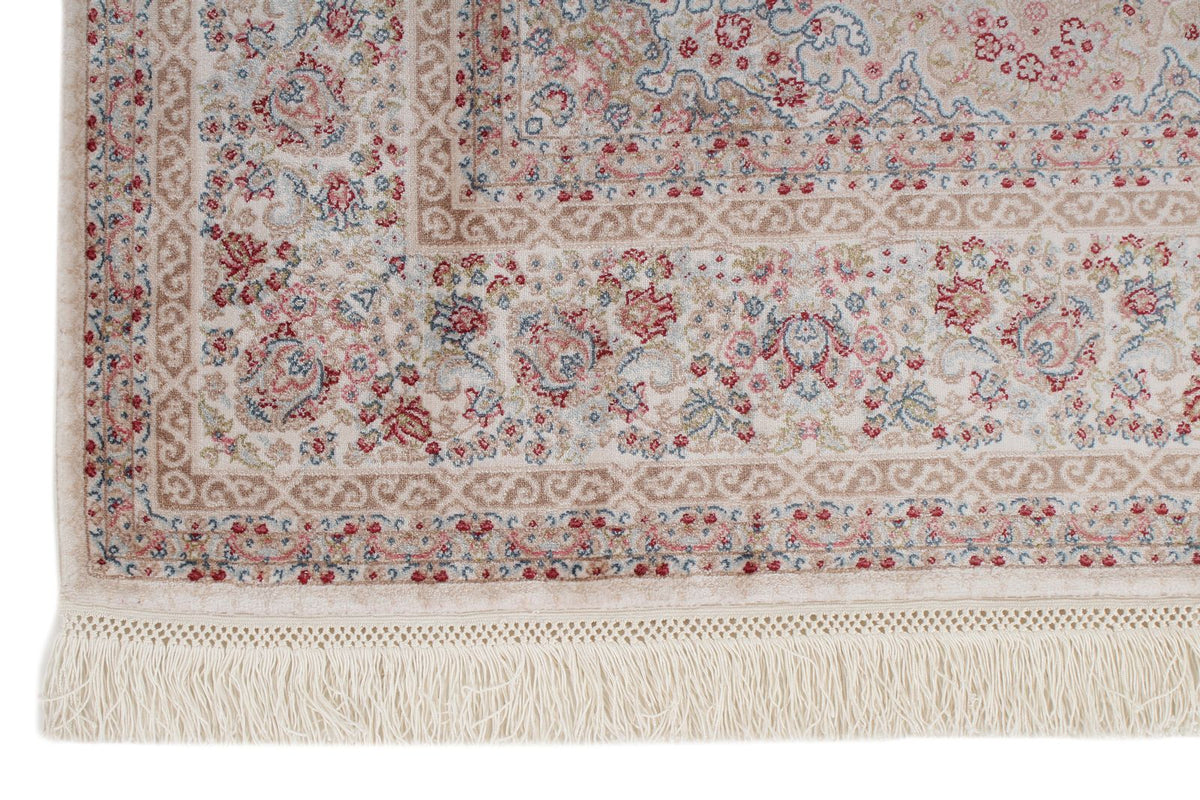 4x6 Ivory and Beige Turkish Antep Rug